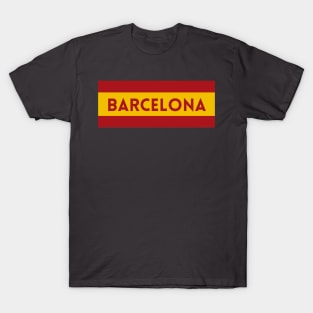 Barcelona City in Spain Flag T-Shirt